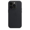 Original iPhone 14 Pro Skal Leather Case MagSafe Midnatt