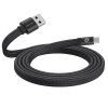 Platt Kabel Magnetisk USB-A till USB-C 1m Svart