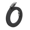 Platt Kabel Magnetisk USB-A till USB-C 1m Svart
