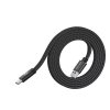 Platt Kabel Magnetisk USB-A till USB-C 1m Svart