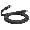 Platt Kabel Magnetisk USB-C till USB-C 1m Svart