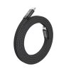 Platt Kabel Magnetisk USB-C till USB-C 1m Svart