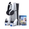 PS5/PS5 Slim Dockningsstation Kylningsfläkt Kontrolladdning Spelförvaring