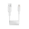 Kabel Spiral Lightning till USB-A 1m Vit