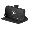 iPhone 15 Fodral Wallet Stand Svart