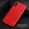 Ruiyi Series Mobilskal till iPhone X/Xs PU-läder Krokodil Textur Röd