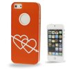 Skal Till iPhone 5/ 5S / Sprung Hearts/ Hårt Skal/ Orange/ Vit