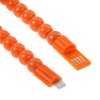 Armband Plastpärlor och Lightning Kabel. Orange