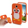 Skal Till Samsung Galaxy S4 / Silikon /3D Penguin Style / Orange