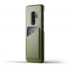 Samsung Galaxy S9 Plus Skal Full Leather Wallet Case Olive Green