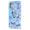 Samsung Galaxy A02s Fodral Motiv Blå Blommor och Fjäril