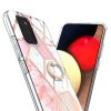 Samsung Galaxy A02s Skal med Ring Marmormönster Rosa