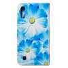 Samsung Galaxy A10 Plånboksfodral Kortfack Motiv Ljusblåa Blommor