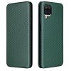 Samsung Galaxy A12 Fodral Kolfibertextur Grön