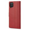 Samsung Galaxy A12 Fodral med Kortfack Stativfunktion Röd