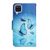 Samsung Galaxy A12 Fodral Motiv Blåa Fjärilar