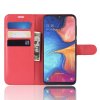 Samsung Galaxy A20E Plånboksfodral Litchi Röd