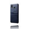 Samsung Galaxy A20E Skal Kortfack PU-läder Mörkblå