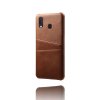 Samsung Galaxy A20E Skal Kortfack PU-läder Mörkbrun