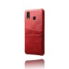 Samsung Galaxy A20E Skal Kortfack PU-läder Röd