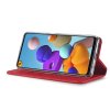 Samsung Galaxy A21s Fodral med Kortfack Flip Röd