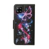 Samsung Galaxy A22 4G Fodral Motiv Neonfjäril och Blomma