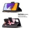 Samsung Galaxy A22 5G Fodral med Dragkedja Motiv Rosa Lotus