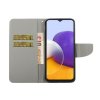 Samsung Galaxy A22 5G Fodral Motiv Blåa Fjärilar och Rosor