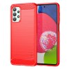 Samsung Galaxy A23 5G Skal Borstad Kolfibertextur Röd