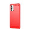 Samsung Galaxy A23 5G Skal Borstad Kolfibertextur Röd