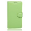 Samsung Galaxy A3 2017 Mobilplånbok Litchi PU-läder Grön
