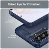 Samsung Galaxy A36/Galaxy A56 Skal Borstad Kolfibertextur Blå
