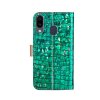 Samsung Galaxy A40 Fodral Krokodilmönster Glitter Grön