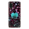 Samsung Galaxy A41 Skal Motiv Blått Hjärta Glitter
