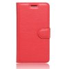 Samsung Galaxy A5 2017 Mobilplånbok Litchi Röd