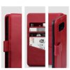 Samsung Galaxy A50 Plånboksfodral Kortfack Äkta Läder Röd