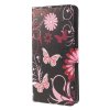 Samsung Galaxy A50 Plånboksfodral PU-läder Motiv Fjärilar och Blommor