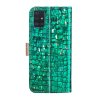 Samsung Galaxy A51 Fodral Krokodilmönster Glitter Grön
