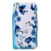Samsung Galaxy A51 Fodral Motiv Blå Blommor och Fjärilar