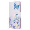 Samsung Galaxy A51 Fodral Motiv Blå Fjäril och Blommor