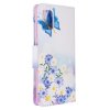 Samsung Galaxy A51 Fodral Motiv Blå Fjäril och Blommor