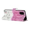 Samsung Galaxy A51 Fodral Motiv Vit Marmor Rosa Glitter