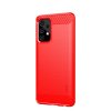 Samsung Galaxy A52/A52s 5G Skal Borstad Kolfibertextur Röd