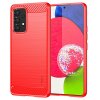 Samsung Galaxy A53 5G Skal Borstad Kolfibertextur Röd