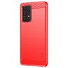Samsung Galaxy A53 5G Skal Borstad Kolfibertextur Röd