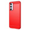 Samsung Galaxy A54 5G Cover Børstet Karbonfibertekstur Rød