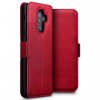 Samsung Galaxy A6 Plus 2018 Äkta läder Fodral Low Profile Röd