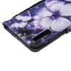 Samsung Galaxy A70 Plånboksfodral PU-Läder Motiv Lila Fjärilar