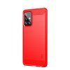 Samsung Galaxy A72 Skal Borstad Kolfibertextur Röd