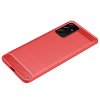 Samsung Galaxy A82 5G Skal Borstad Kolfibertextur Röd